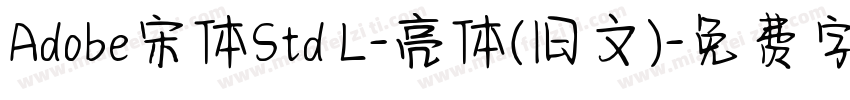 Adobe宋体Std L-亮体(旧文)字体转换
